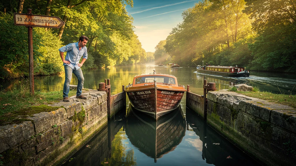 Jeune homme coincé 20 minutes au bord d’un canal par méconnaissance du sens de circulation des péniches