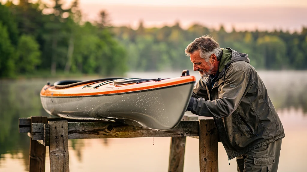 Test complet du séchage de kayak après chaque sortie durant un mois au bord d’un lac paisible